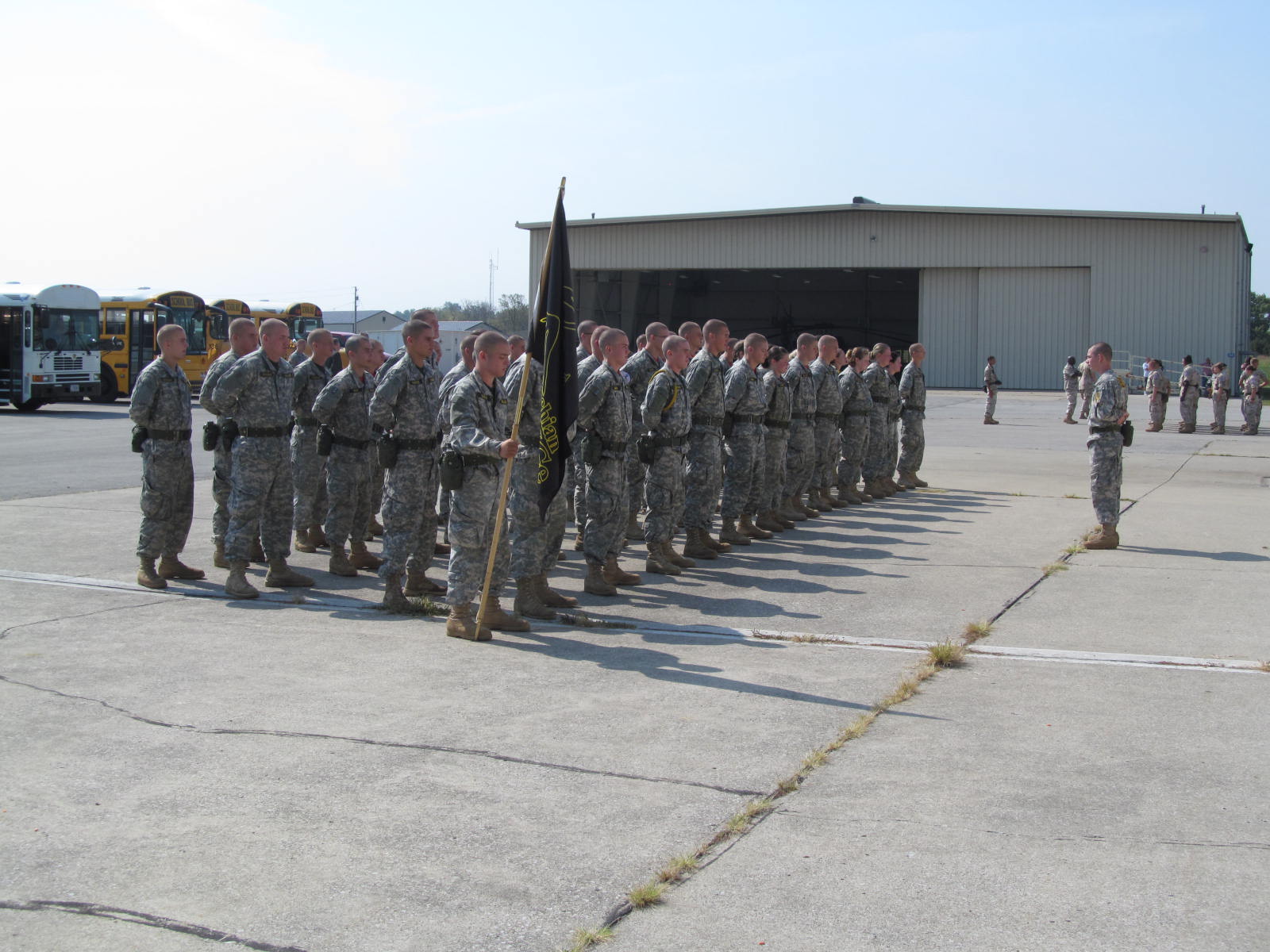 Cadets standing in formation