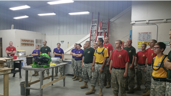 Cadets at vocational school